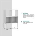 Estante De Nicho Baixa Branca Tubos Cromados