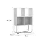 Estante De Nicho Baixa Lavanderia Branca Tubos Cromados Carra