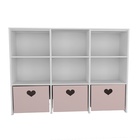 Estante De Nichos Com Baús Organizadores Coração Stella 100%