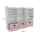 Estante De Nichos Com Baús Organizadores Coração Stella 100%