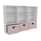 Estante De Nichos Com Baús Organizadores Coração Stella 100%