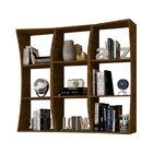Estante De Parede Suspensa 9 Nichos Anubis  Canela Rústico