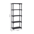 Estante de Plástico 167x70x35 Preto Poly Grift