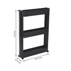 Estante de Plástico 77,5x12,5x54,5cm Preta Arthi