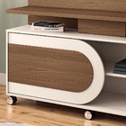Estante De Tv 55 Pol 136cm Nami Castanho/off White H01 - D'ro