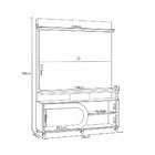 Estante De Tv 55 Pol 136cm Nami H01 - D'rossi - Castanho E Of