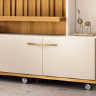 Estante De Tv 60 Pol 200cm Sam H01 - D'rossi - Cinamomo E Off