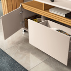 Estante De Tv 70 Pol 180cm Mabel Off White/cinamomo H01 - D'r