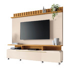 Estante De Tv 70 Pol 200cm Ripado Jane H01 - D'rossi - Off Wh