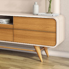 Estante De Tv 85 Pol 220cm Dany H01 - D'rossi - Cinamomo E Of