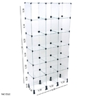 Estante De Vidro Modulado - 0,90 X 1.90 X 0,30