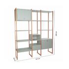 Estante Decorativa Firenze Com 10 Nichos - Menta/carvalho