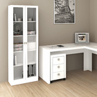 Estante Decorativa Madeira Branca 30,6x172,5x6,8cm Tecno Mobili