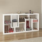 Estante Decorativa Madeira Branca 31,9x162x9,6cm Tecno Mobili
