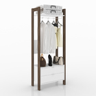 Estante Decorativa Madeira Branca e Nogal 36x68x12,8cm Tecno Mobili