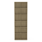 Estante Decorativa Madeira Castanho 221,4x74x31cm Caracol Politorno