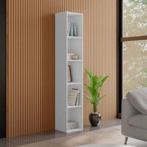 Estante Decorativa Para Livros Janaina Branco 4 Prateleiras