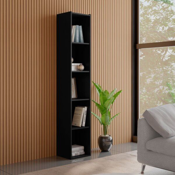 Estante Decorativa Para Livros Janaina Preto 4 Prateleiras