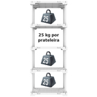 Estante Decorativa Poly 180x70x35cm Branco