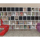 Estante Decorativa Sky 1 Porta Preta 2 Nichos Branco 70x35,5x32cm Politorno