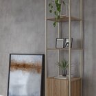 Estante Decorativa Voss 0.40 Porta Freijo/ Champanhe