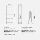 Estante Decorativa Voss 0.75 Prateleira Freijo/ Preto