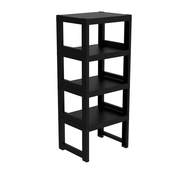 Estante Demi Quadra Com 4 Prateleiras Preta