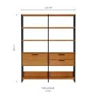 Estante Dijon 1 Pt 2 Gv Freijó E Preta 145 Cm