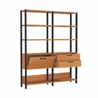 Estante Dijon 1 Pt 2 Gv Freijó E Preta 145 Cm