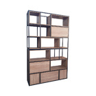 Estante Divisória Grande 3/4  240x150x40cm  - Preto + Carvalh