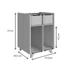 Estante Drink Com Cestos Nature E Verde