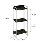 Estante Dynamica 45x30x104cm C/03 Prateleiras Estrutura Branca