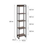 Estante Dynamica 45x30x187cm C/05 Prateleiras Branco Chess /