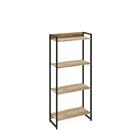 Estante Dynamica Industrial 3 Nichos 60 Cm - Carvalho/preto