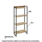 Estante Dynamica Industrial 3 Nichos 60 Cm - Carvalho/preto