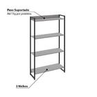 Estante Dynamica Industrial 3 Nichos 80 Cm - Branco/preto