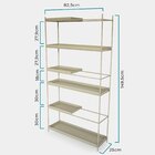 Estante Em Aço 6 Prateleiras 150cmx83cm Wire Taupe