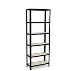 Estante Em Aço Preto Multiuso Home Office 70 Cm Com 6 Pratele