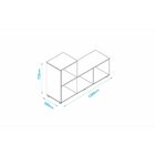 Estante Em L Multiuso 4 Nichos Mdp Brv Móveis Branco