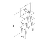 Estante Escada 3 Prateleiras Rt3047 Movelbento
