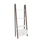 Estante Escada 4 Prateleiras 1 Gaveta Branco/rústico