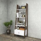 Estante Escada 4 Prateleiras 1 Gaveta Branco/rústico