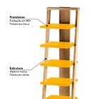 Estante Escada 7 Prateleiras Em Madeira Maciça/mdf - Palha/am