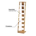 Estante Escada 7 Prateleiras Em Madeira Maciça/mdf - Palha/br