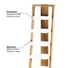 Estante Escada 7 Prateleiras Em Madeira Maciça/mdf - Palha/br