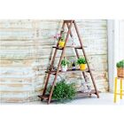 Estante Escada Aquiles 3 Prateleiras - Mão E Formão - Nogueira