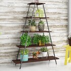 Estante Escada Brooklyn Be64 Tubular Castanho/preto - Brv