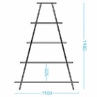 Estante Escada Brooklyn Be64 Tubular Castanho/preto - Brv