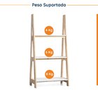 Estante Escada Cavalete 3 Prateleiras Tropical Madeira Maciça