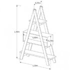 Estante Escada Madeira Maciça Decor Suze Imbuia/preto